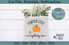 Pumpkin Spice & Everything Nice SVG, png, eps, jpeg, DXF Product Image 2