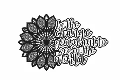 Sunflower SVG | Be the Change You Want to See in the World Product Image 2