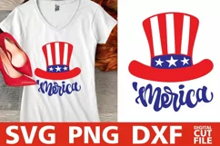 Merica svg, Patriotic svg, 4th of July svg, Independence Day Product Image 1