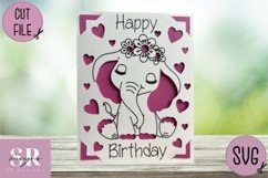 Birthday card insert design| Paper cutting |Cricut Card svg Product Image 2