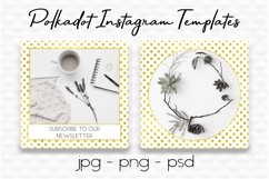 Gold Polkadot Instagram Templates | Social Media Templates Product Image 1