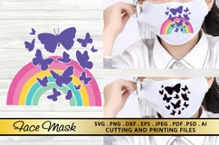 Rainbow SVG PNG EPS DXF Files Butterfly SVG Cut File Product Image 4