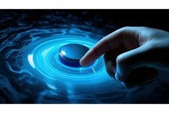 device blue electric power button Product Image 1