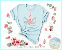 Unicorn Face with Flowers	SVG | Unicorn SVG Product Image 2