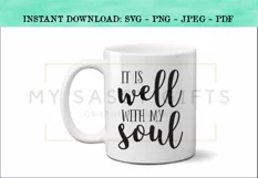 It Is Well With My Soul Inspirational Christian Hymn SVG Product Image 4