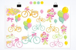 Floral Bicycles graphics and illustrations Product Image 2