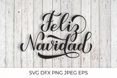 Feliz Navidad calligraphy. Merry Christmas in Spanish SVG Product Image 1