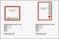 I Love Grandma Picture Frames - 4 x 4 and 5 x 7 Hoops Product Image 3