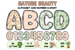 Garden Nature Beauty Alphabet PNG Letters &amp; Numbers 300DPI Product Image 1
