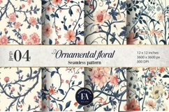 Ornamental Floral Pattern| Elegant Floral Texture Product Image 1