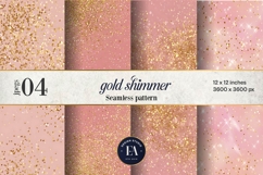 Pink Gold Shimmer Digital Paper, Glitter Texture Product Image 1