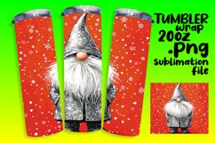 Christmas Gnome Wrap 20oz Sublimation Festive Design Product Image 1