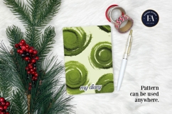 Matcha Green Tea Pattern, Matcha Aesthetic Digital Paper Product Image 4