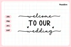Wedding Sign Saying SVG | Welcome To Our Wedding Product Image 3
