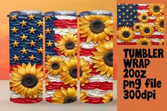 Old Glory 3D Tumbler Wrap Sublimation - 20oz Product Image 1