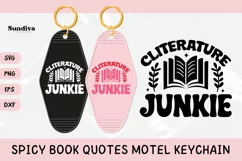 Spicy Book Lover Motel Keychain SVG - Cliterature Junkie Product Image 1
