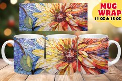 Vibrant Blossom Enigma Stained Glass Sublimation 11oz 15oz M Product Image 1