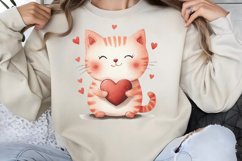Cute Watercolor Valentines Day Clipart PNG Product Image 1