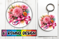 Blissful Round Ornaments Design PNG, Flowers Product Image 1