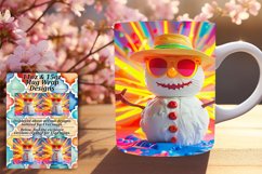 Summer Christmas Snowman Mug Wrap 11oz/15oz Winter Product Image 1