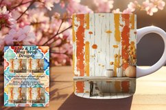 Floral Stripe Mug Wrap - Colorful Springtime Product Image 1