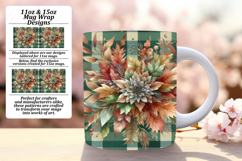 Magical 15oz Mug Wrap Png Artwork , Autumn Flower Product Image 1