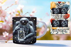 Creative 11oz Mug Wrap Png Artwork , Astronaut Product Image 1
