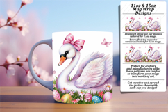 Lovely 11oz Mug Wrap Png Template , Cute Easter Product Image 1