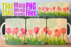 Spring Serenade Flower Mug Wraps 11oz 15oz - Nature's Sympho Product Image 1