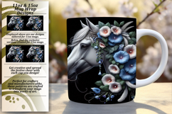 Delightful 15oz Mug Wrap Png Template , Horse Product Image 1