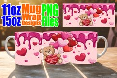 Blissful travels 11oz 15oz sublimation wrap, Love Bear Product Image 1