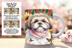 VIVID 15oz Mug Wrap PNG Template , Cute Dog Product Image 1