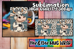 Exquisite charm 11oz 15oz mug wrap, Cute Cow Product Image 1