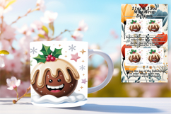 Lovely 11oz Mug Wrap Png Template , Cute Christmas Product Image 1