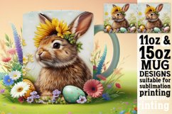 Festive 3D Easter Bunny Mug Design 11oz Product Image 1