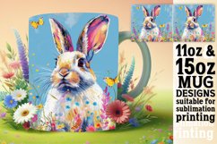 Easter Bunny Dream: Mug Wrap Watercolor Magic Product Image 1