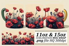 Elegant Spring Flowers Mug Wrap - 11oz 15oz Product Image 1