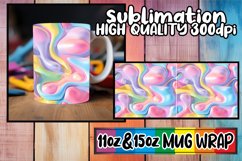 Colorful Inflated Visions: Sublimation Mug Wrap 11oz/15oz Product Image 1