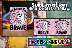 Heartfelt dreams sublimation mug wrap, Ghost Cancer Product Image 1