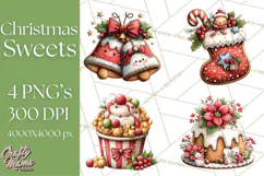 Christmas Treats Cookies Cocoa Clipart PNG Product Image 1
