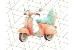 Coral and Aqua Summer Clipart PNG Pastel Tropical Icons Product Image 3