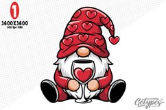 Valentine Gnome Sublimation Clipart - High Quality Design Product Image 4