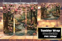 Scenic 3D Tumbler Wrap Sublimation Summer Design Product Image 1