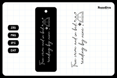 True Crime Bookmark Saying SVG | In Bed Reading By Nine Product Image 3