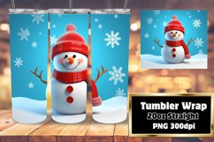 Xmas Snowman Cartoon Winter Charm 3D 20oz Product Image 1