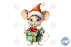 Christmas Mice PNG Sublimation Winter Mouse PNG Product Image 1