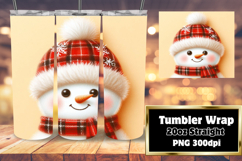 Custom 20oz Tumbler Design , Snowman Product Image 1