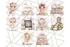 Bookish Fairy PNG Clipart, Whimsical Reading Elements Png Product Image 3