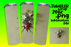 FASHIONABLE 20oz Tumbler Graphic , 3D Heart Product Image 1