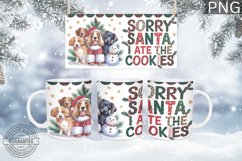 Christmas Mug Wrap Design - Christmas Dog Sublimation Product Image 4